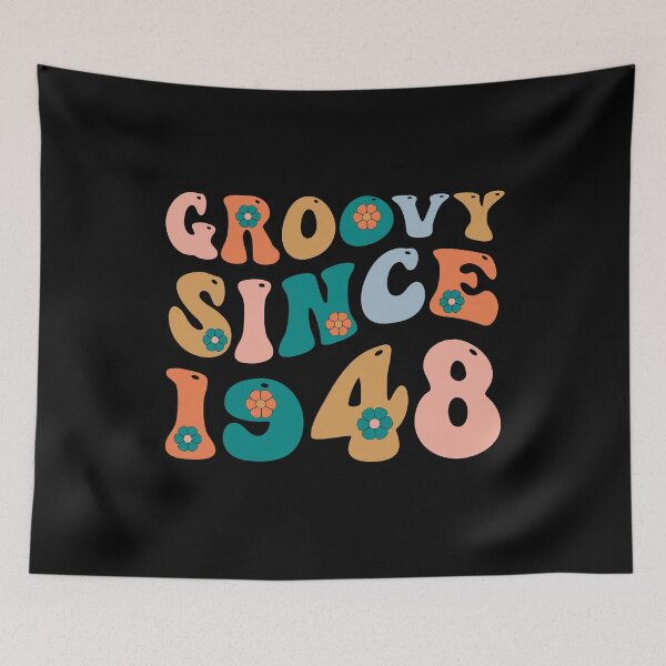 Item preview, Groovy Since 1948 | 74th Birthday | Retro Groovy Birthday designed and sold by AMINE  ★★★★★.