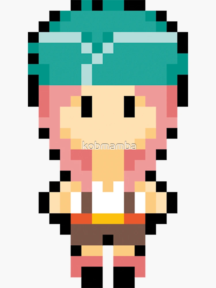 One Piece Eustass Kid Pixel Art Sticker for Sale by kobmamba