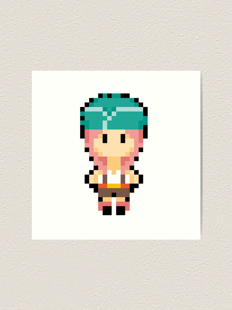 One Piece Portgas D. Ace Pixel Art Sticker for Sale by kobmamba