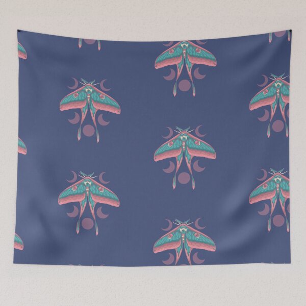 Item preview, Lunar Moth (pink + teal) designed and sold by R&M Creative.