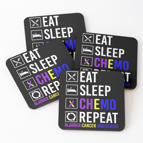 Item preview, Bladder Cancer Awareness Eat Sleep Chemo Repeat Gift designed and sold by TerrellOneal.