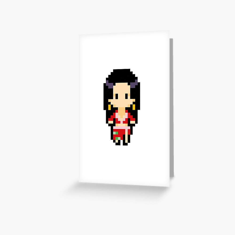 One Piece Boa Hancock Pixel Art Greeting Card For Sale By Kobmamba Redbubble 