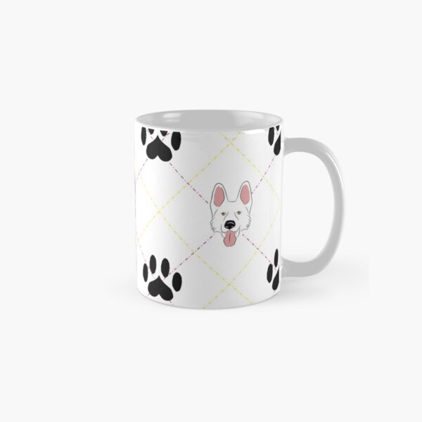 White German Shepherd Plaid Classic Mug
