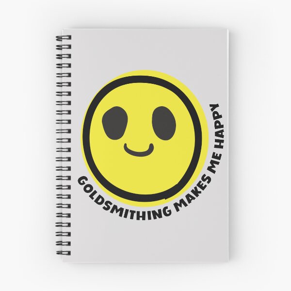 Item preview, Goldsmithing make me happy smile yellow face metalsmith jewelry maker gift designed and sold by MetalicBabe.