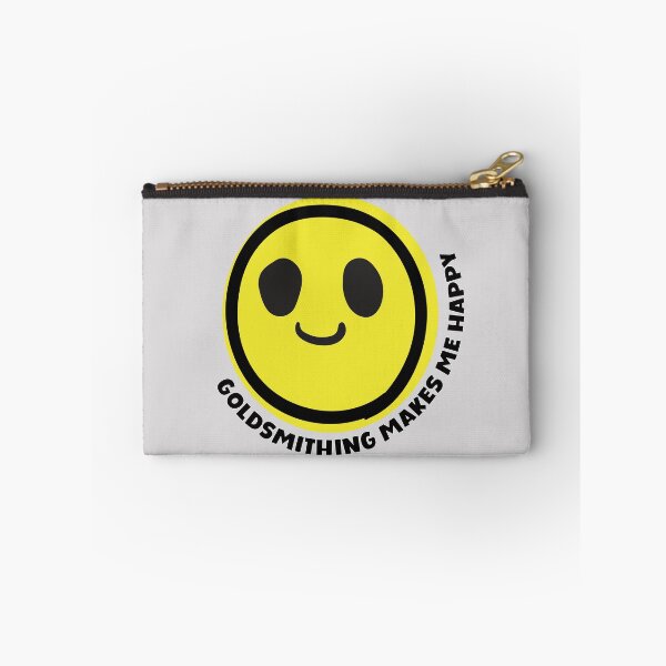 Item preview, Goldsmithing make me happy smile yellow face metalsmith jewelry maker gift designed and sold by MetalicBabe.