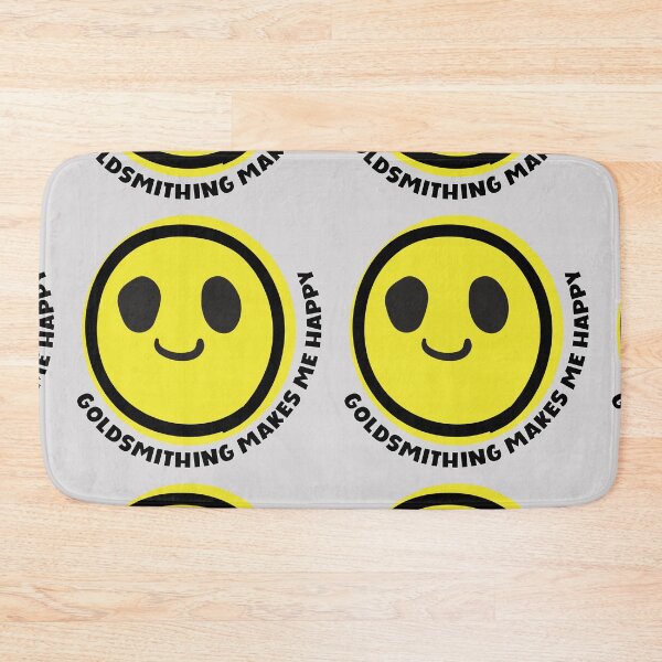 Item preview, Goldsmithing make me happy smile yellow face metalsmith jewelry maker gift designed and sold by MetalicBabe.