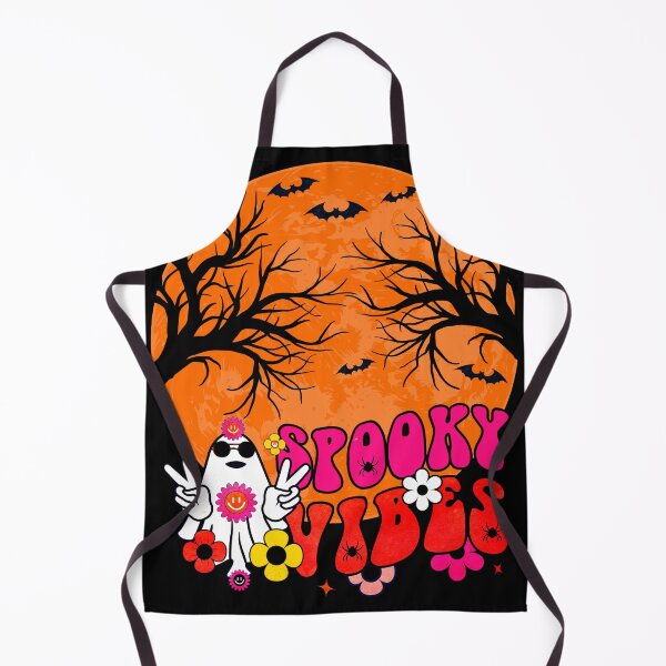 Item preview, Spooky Vibes Groovy Retro Ghost Moon Bats Halloween designed and sold by LarkDesigns.