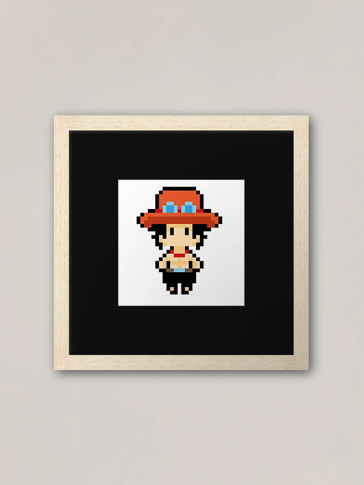 One Piece Portgas D. Ace Pixel Art Art Print for Sale by kobmamba