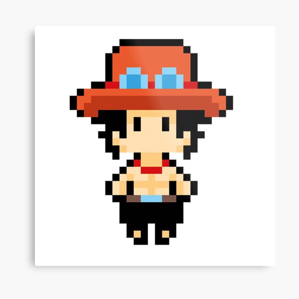 One Piece Portgas D. Ace Pixel Art Art Board Print for Sale by kobmamba