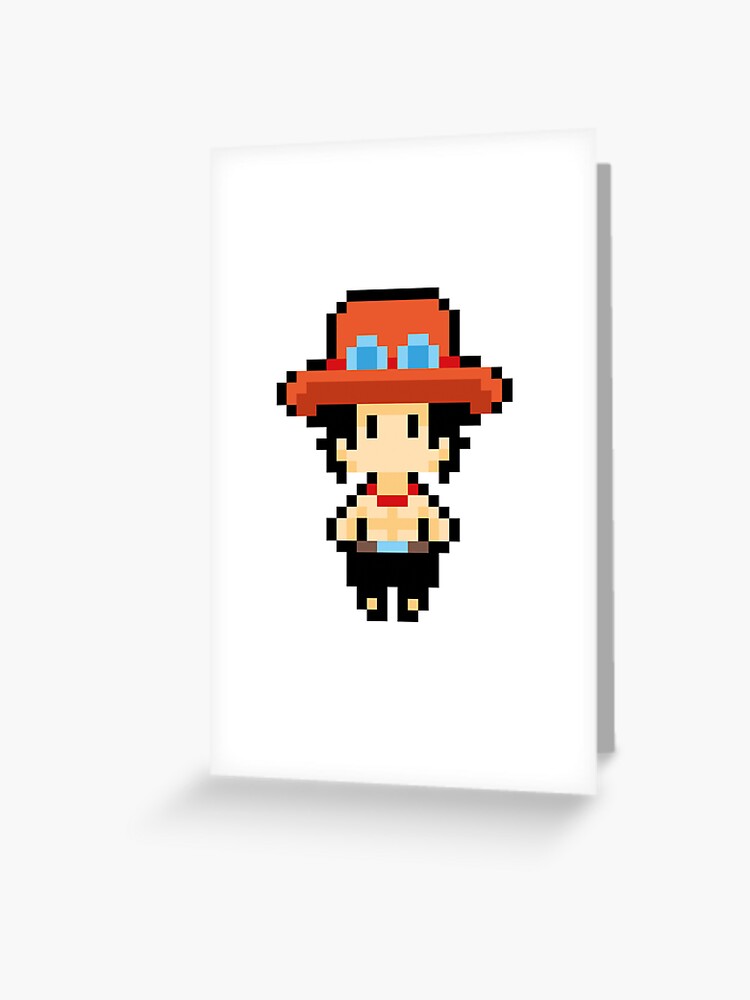 One Piece Portgas D. Ace Pixel Art Art Print for Sale by kobmamba