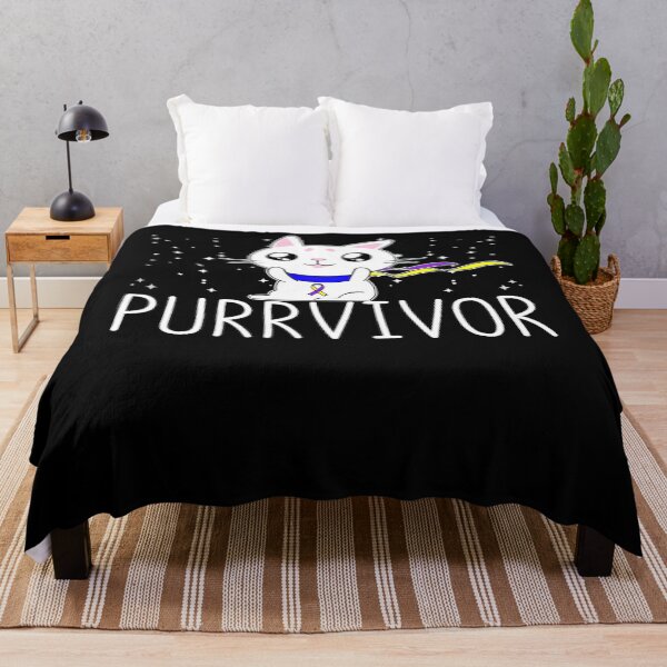 Item preview, Bladder Cancer Awareness Survivor Cat Purrvivor Gift designed and sold by JamesGilmore40.