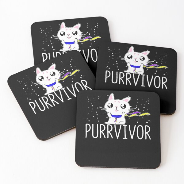 Item preview, Bladder Cancer Awareness Survivor Cat Purrvivor Gift designed and sold by JamesGilmore40.