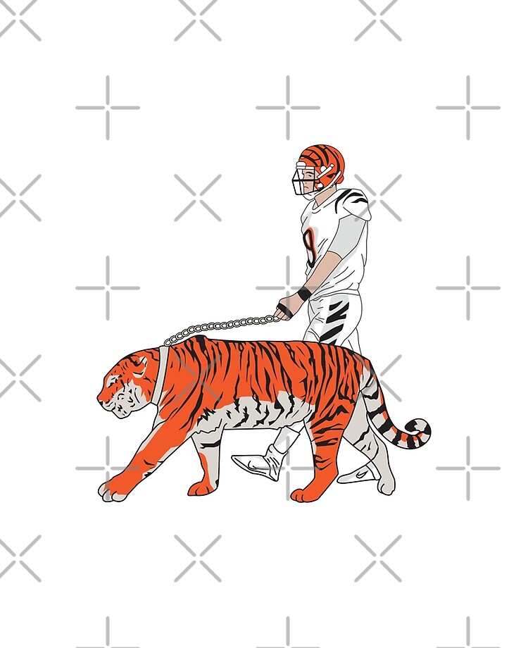 Joe Burrow petting a bengal tiger -  Diffusion