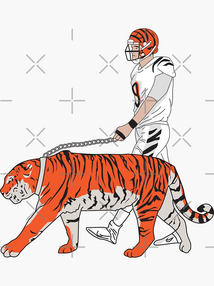 Joe Burrow Walk Tiger' Sticker for Sale by KwokArts