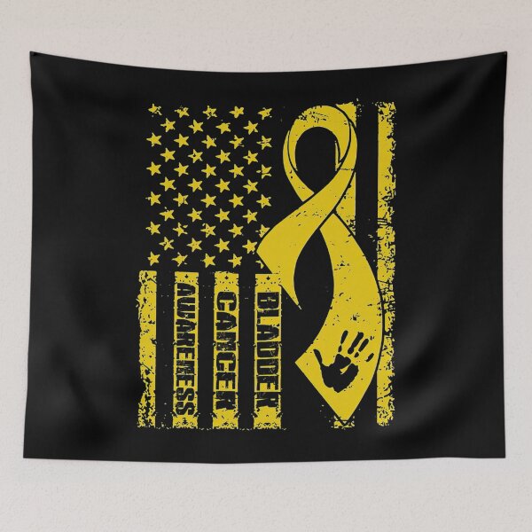 Item preview, Bladder Cancer Awareness Flag Ribbon designed and sold by TerrellOneal.