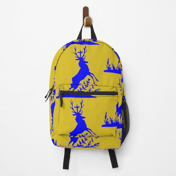 Item preview, Fairytale Germany Hubertus deer forest hunting silhouette blue designed and sold by G-M-Designs.