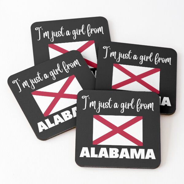 Item preview, I’m just a girl from Alabama- State pride design for women and girls designed and sold by DesignsByDaddy.