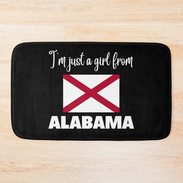 Item preview, I’m just a girl from Alabama- State pride design for women and girls designed and sold by DesignsByDaddy.