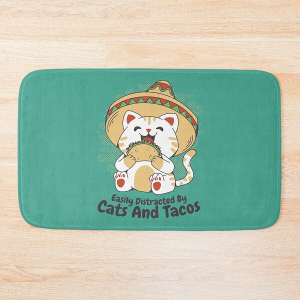 Item preview, Easily Distracted by Cats and Tacos designed and sold by bennetthuskers.
