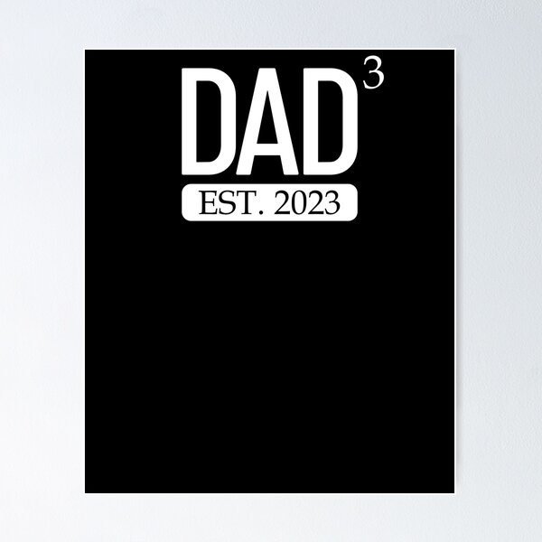 Item preview, Dad Cubed Est. 2023 Father Of 3 Father's Day Men's Dad Gear designed and sold by DynamicDesign.