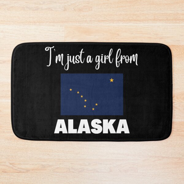 Item preview, I’m just a girl from Alaska- State pride design for women and girls designed and sold by DesignsByDaddy.