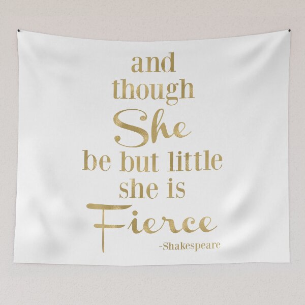 Item preview, She is Little and Fierce - Gold designed and sold by Amy Brinkman.