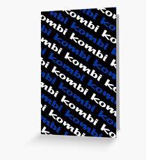 Black Blue and White Kombi Greeting Card