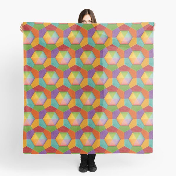 Rainbow Geometric (smaller scale) Scarf