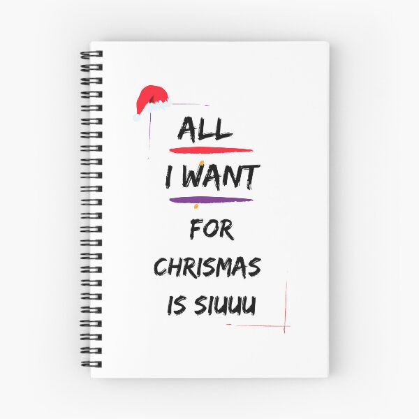 Item preview, All I Want For Christmas Is Siuuu Black designed and sold by Fine-One-Art.