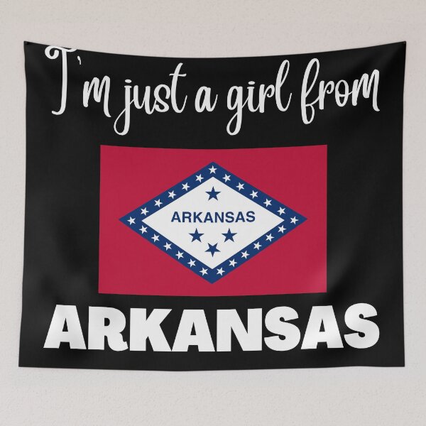 Item preview, I’m just a girl from Arkansas- State pride design for women and girls designed and sold by DesignsByDaddy.
