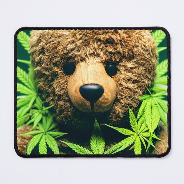 Item preview, Cute Brown Toy Bear Surrounded By Cannabis Leaves – Cannabis  Sativa Weed Lover designed and sold by MadeByRobots.