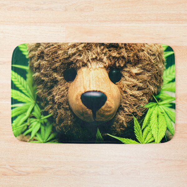 Item preview, Cute Brown Toy Bear Surrounded By Cannabis Leaves – Cannabis  Sativa Weed Lover designed and sold by MadeByRobots.