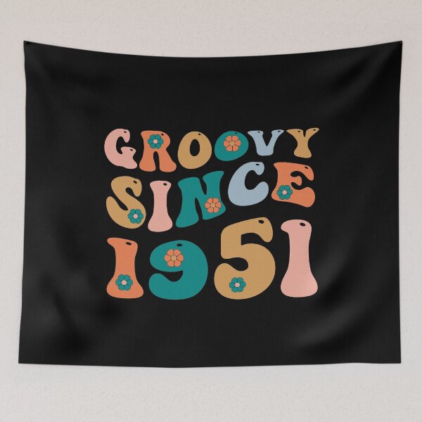 Item preview, Groovy Since 1951 | 71th Birthday | Retro Groovy Birthday designed and sold by AMINE  ★★★★★.