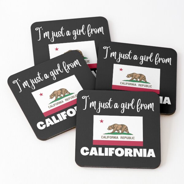 Item preview, I’m just a girl from California- State pride design for women and girls designed and sold by DesignsByDaddy.
