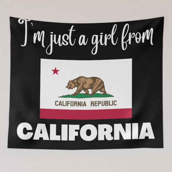 Item preview, I’m just a girl from California- State pride design for women and girls designed and sold by DesignsByDaddy.