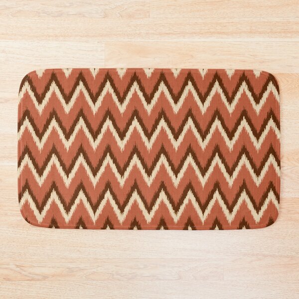 Artikelvorschau, Ikat Chevron Stripes, Rost, Braun und Beige entworfen und verkauft von Marymarice.
