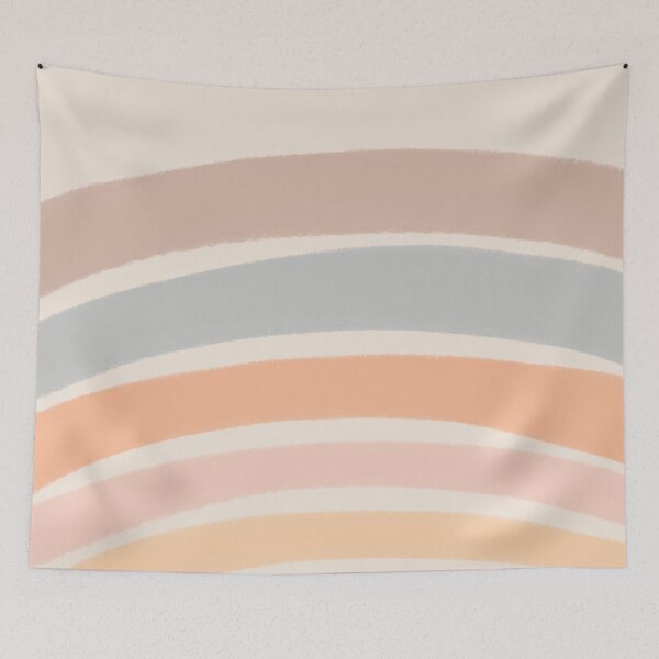 Item preview, Neutral Colors Wavy Lines Curvy Stripes Pattern Boho Aesthetic Grayish Blue designed and sold by scorpiolane.