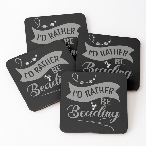 Item preview, I'd rather be beading bead artist jewelry maker jeweler gift designed and sold by MetalicBabe.