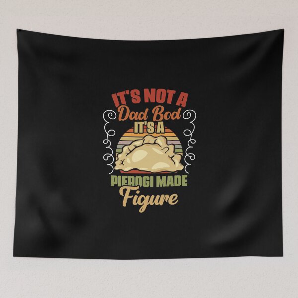 Item preview, It's Not A Dad Bod Retro Polish Food Pierogi Dumpling Lover designed and sold by Nessshirts.