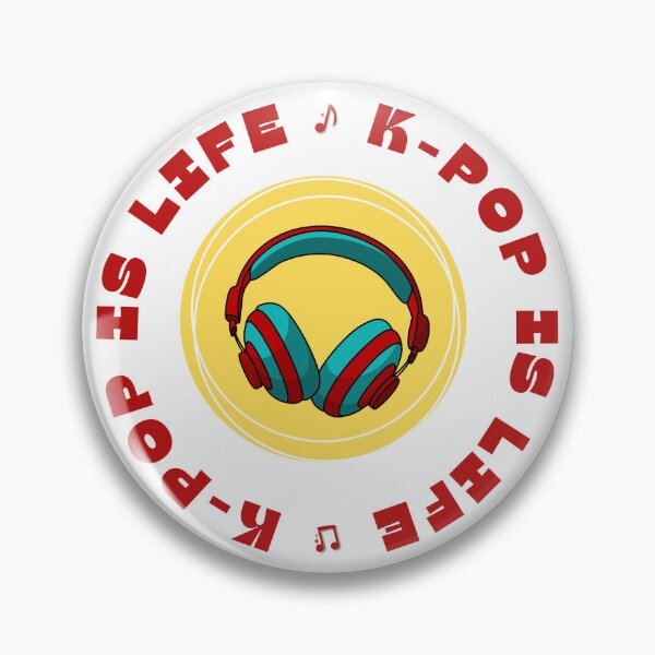 Aperçu de l'œuvre K-pop c'est la vie (rouge et jaune) créée et vendue par FanDomStoreOFC.