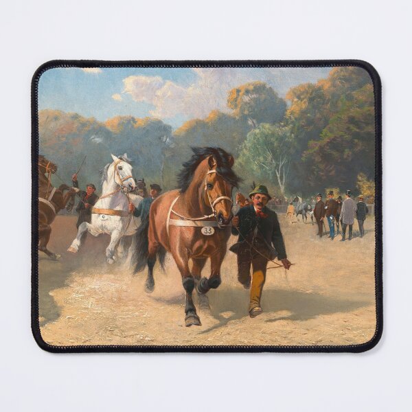 Item preview, Horse Market at the Prater | Hans Johann Haag | 1915 Animal Art designed and sold by CJET.
