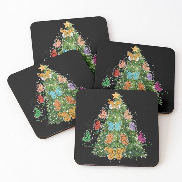 Item preview, Butterfly Christmas Tree Colorful Design designed and sold by EarthArtDesigns.