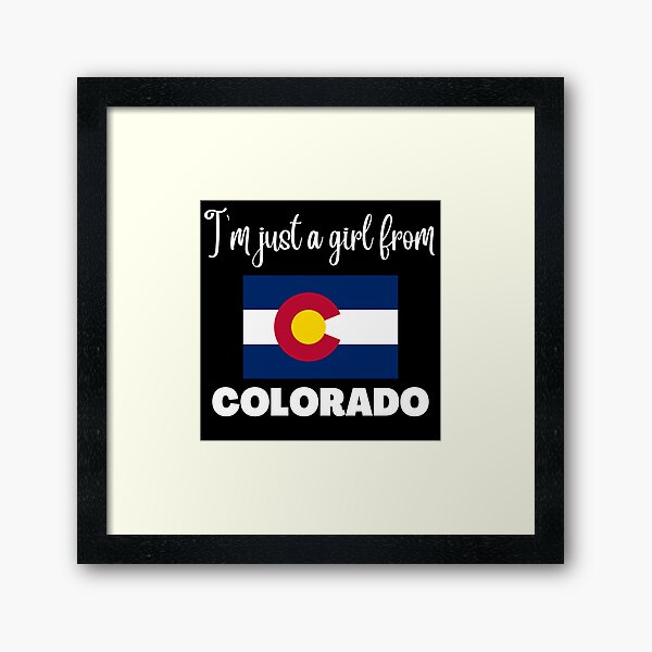 Item preview, I’m just a girl from Colorado- State pride design for women and girls designed and sold by DesignsByDaddy.