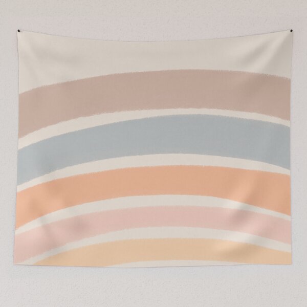 Item preview, Neutral Colors Wavy Lines Curvy Stripes Pattern Boho Aesthetic Muted Teal designed and sold by scorpiolane.