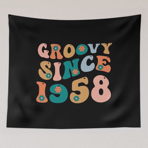 Item preview, Groovy Since 1958 | 64th Birthday | Retro Groovy Birthday designed and sold by AMINE  ★★★★★.