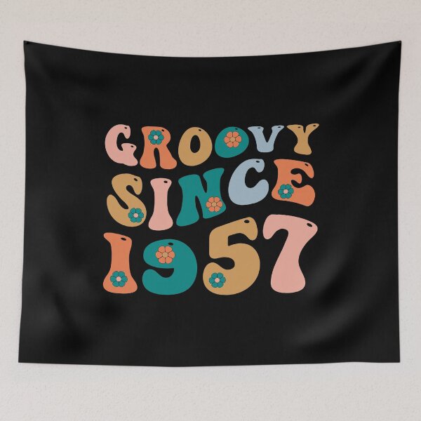 Item preview, Groovy Since 1957 | 65th Birthday | Retro Groovy Birthday designed and sold by AMINE  ★★★★★.
