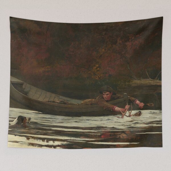 Item preview, Hound and Hunter | Winslow Homer | 1892 Animal Nature Art designed and sold by CJET.