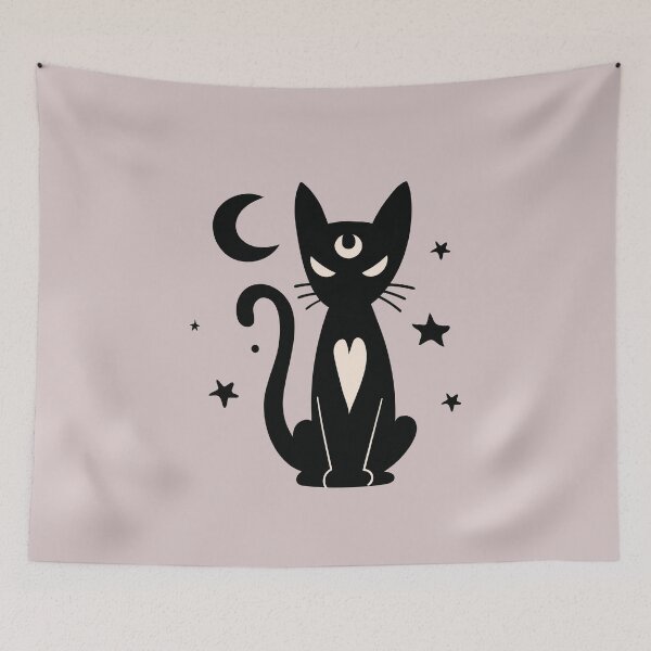 Item preview, angry moon cat designed and sold by .. DDart ...