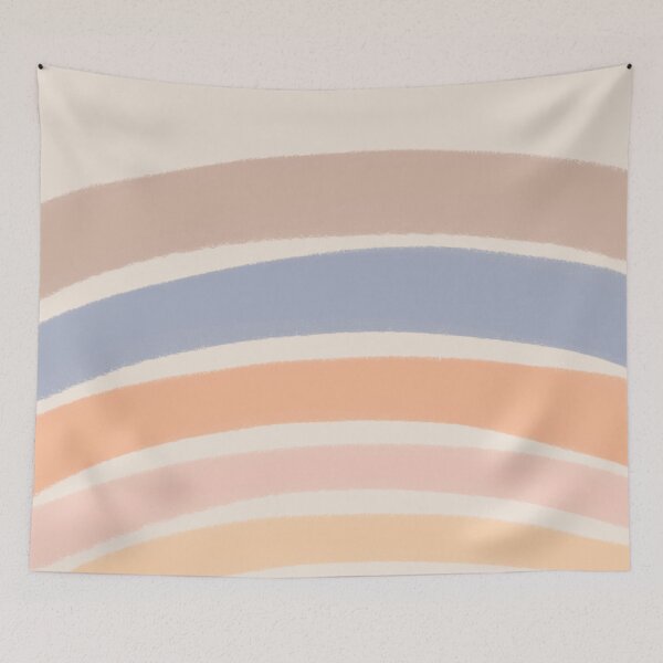 Item preview, Neutral Colors Wavy Lines Curvy Stripes Pattern Boho Aesthetic Pigeon Blue designed and sold by scorpiolane.