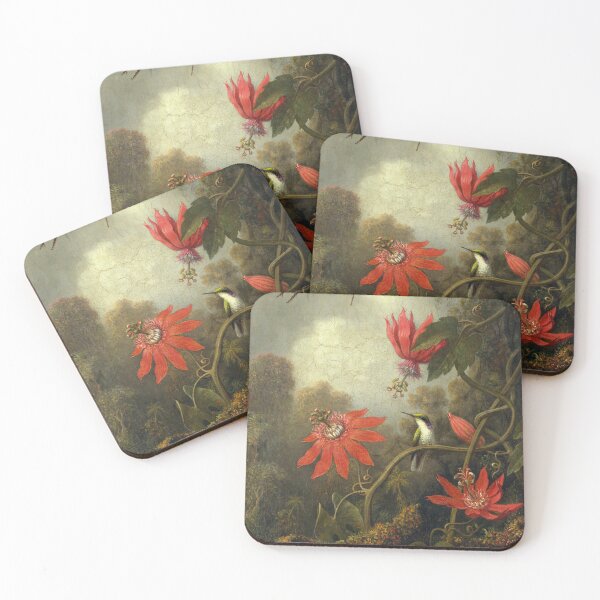 Item preview, Hummingbird and Passionflowers | Martin Johnson Heade | 1885 Bird Nature Art designed and sold by CJET.
